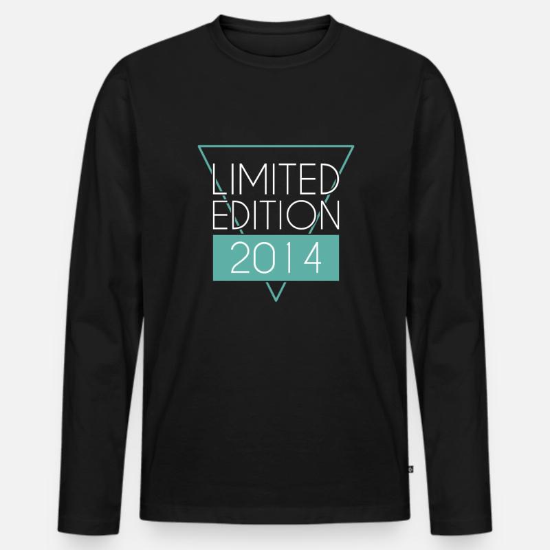 Limited Edition 2014 - Männer Premium Bio Langarmshirt - Schwarz