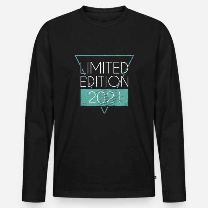 Limited Edition 2021 - Männer Premium Bio Langarmshirt - Schwarz