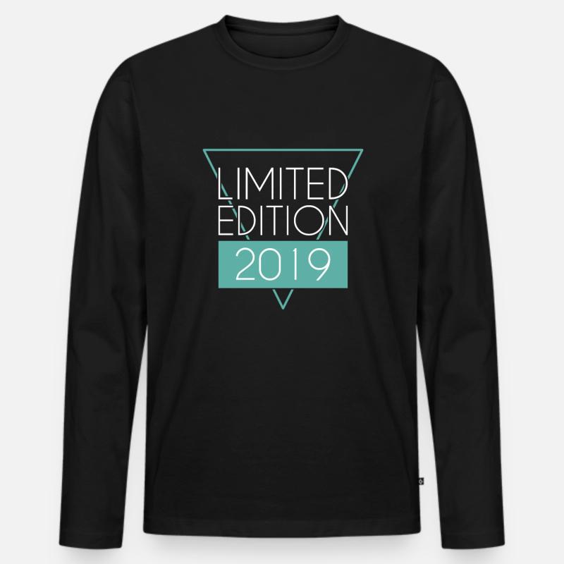 Limited Edition 2019 - Männer Premium Bio Langarmshirt - Schwarz