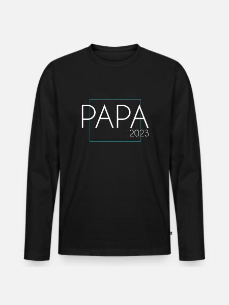 Dad 2023 - Men's Premium Organic Long Sleeve Shirt - black