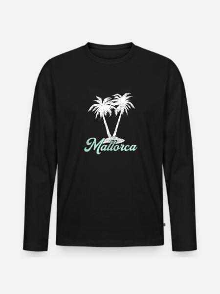 Majorca - Men's Premium Organic Long Sleeve Shirt - black