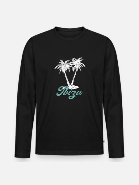 Ibiza - Men's Premium Organic Long Sleeve Shirt - black