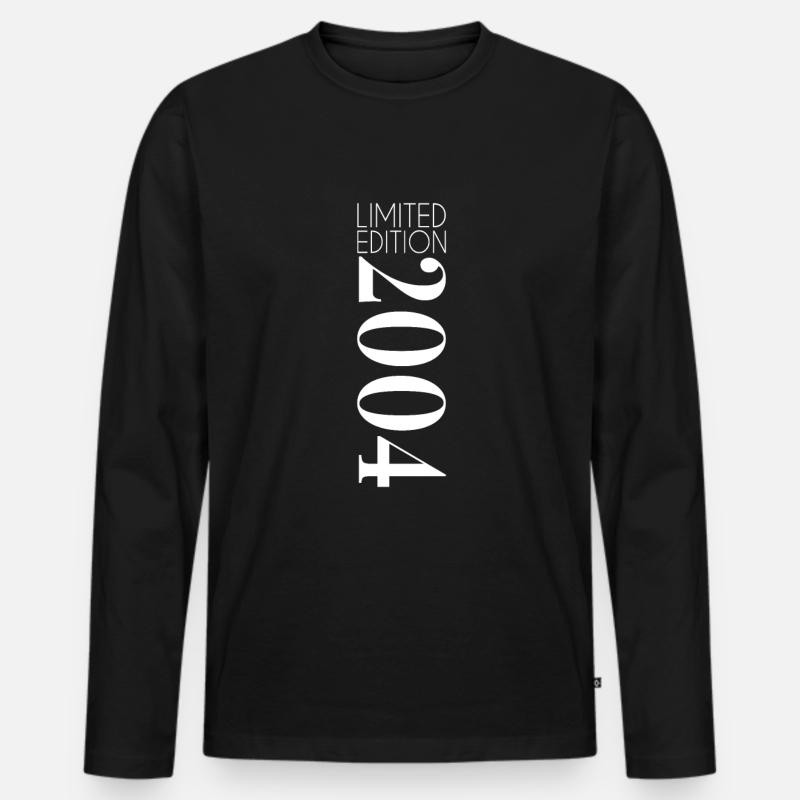 Limited Edition 2004 - Männer Premium Bio Langarmshirt - Schwarz