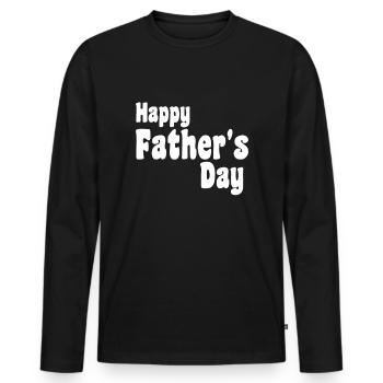 Happy Father's day - Männer Premium Bio Langarmshirt - Schwarz - Vorne - Nico (187cm)