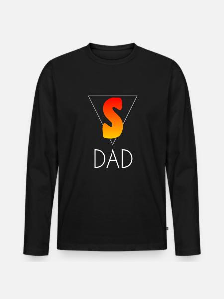 Superdad - Männer Premium Bio Langarmshirt - Schwarz