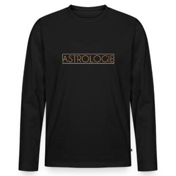 Astrologie Schriftzug - Männer Premium Bio Langarmshirt - Schwarz - Vorne - Nico (187cm)