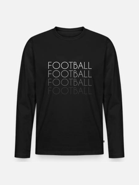 Lettrage de football - T-shirt manches longues Premium bio Homme - noir