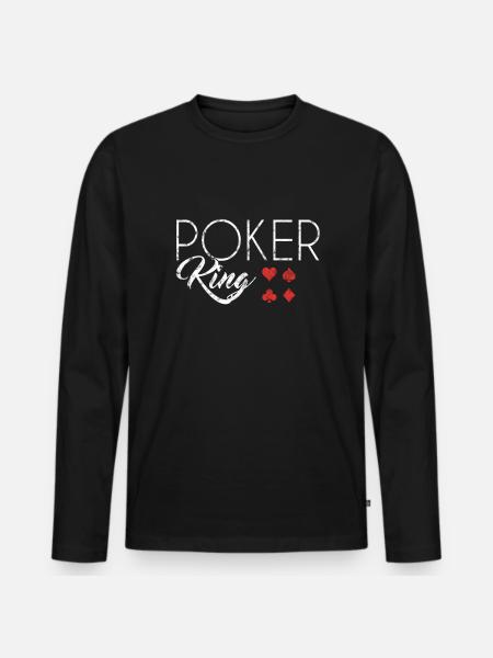 Poker King - Men's Premium Organic Long Sleeve Shirt - black
