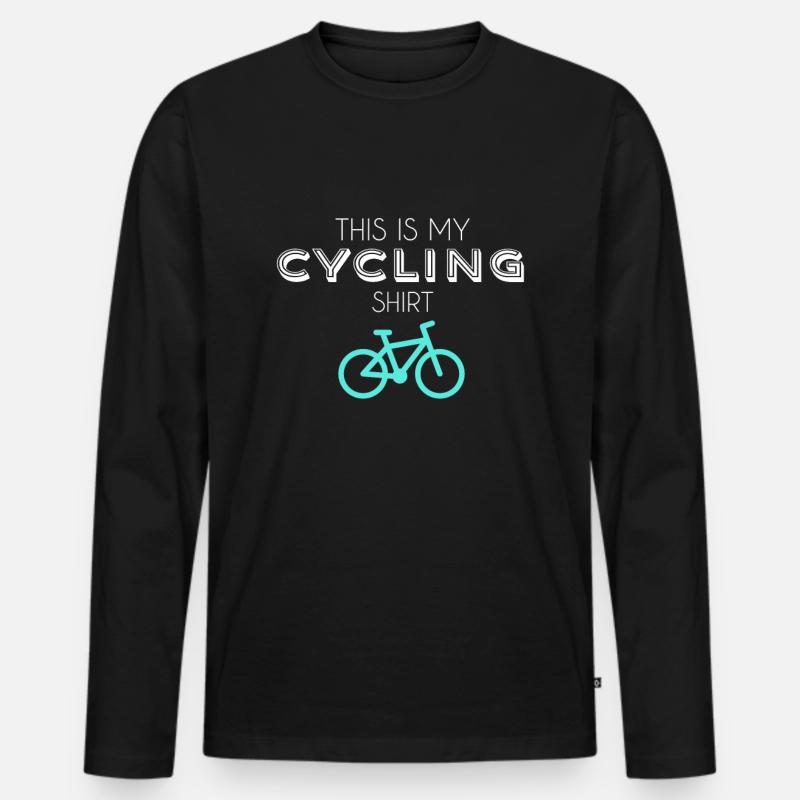 Fahrrad Shirt - Männer Premium Bio Langarmshirt - Schwarz
