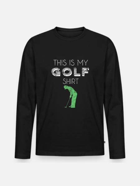 Chemise de golf - T-shirt manches longues Premium bio Homme - noir