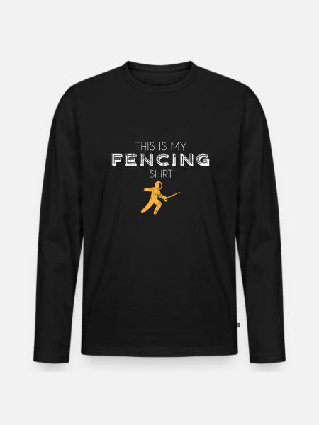 Fencing Shirt - Men's Premium Organic Long Sleeve Shirt - black