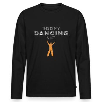 dancing shirt - Männer Premium Bio Langarmshirt - Schwarz - Vorne - Nico (187cm)