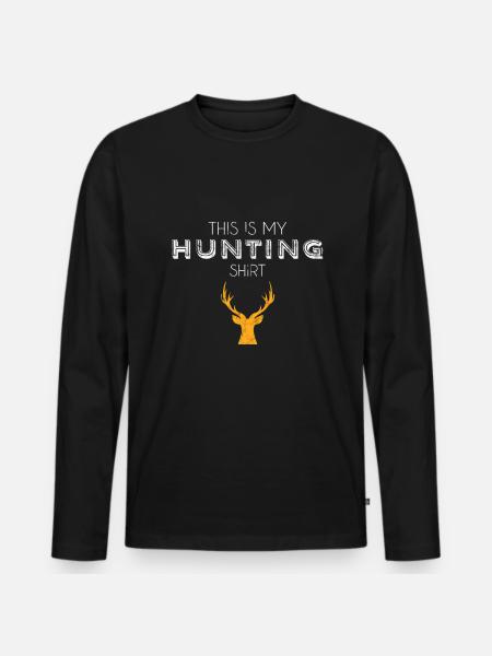 Chemise de chasse - T-shirt manches longues Premium bio Homme - noir
