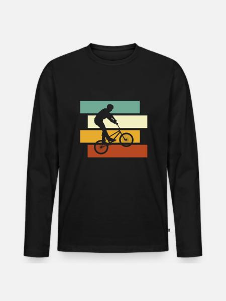 BMX retro - Men's Premium Organic Long Sleeve Shirt - black