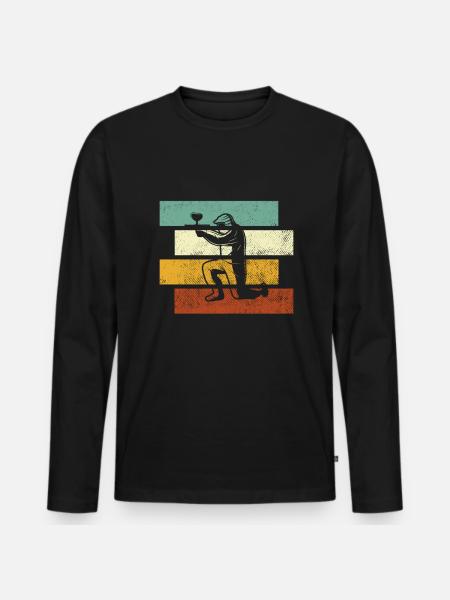 Paintball Retro - Men's Premium Organic Long Sleeve Shirt - black