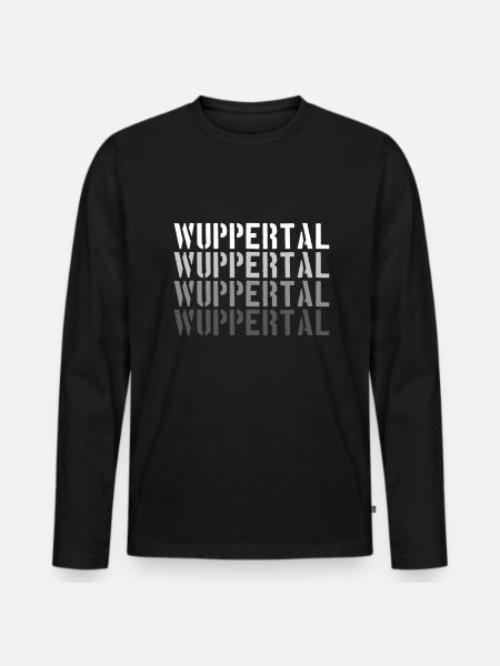 Wuppertal - Men's Premium Organic Long Sleeve Shirt - black