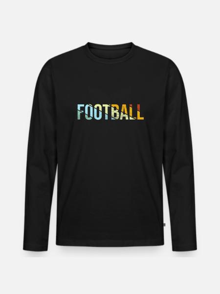 Football Rétro - T-shirt manches longues Premium bio Homme - noir