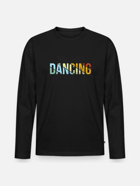 Dancing Retro - Men's Premium Organic Long Sleeve Shirt - black