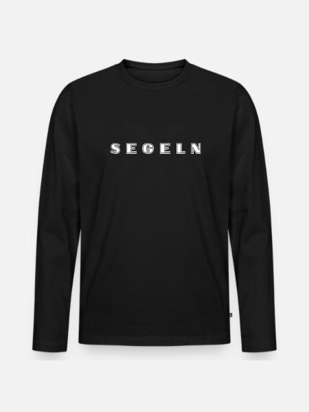 Sailing lettering - Men's Premium Organic Long Sleeve Shirt - black
