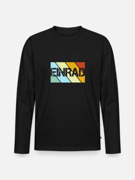 Unicycle Retro - Men's Premium Organic Long Sleeve Shirt - black
