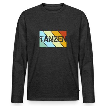 Dancing Retro - Men's Premium Organic Long Sleeve Shirt - heather anthracite - Front - Nico (187cm)