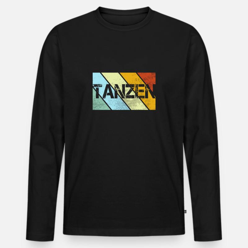 Tanzen Retro - Männer Premium Bio Langarmshirt - Schwarz