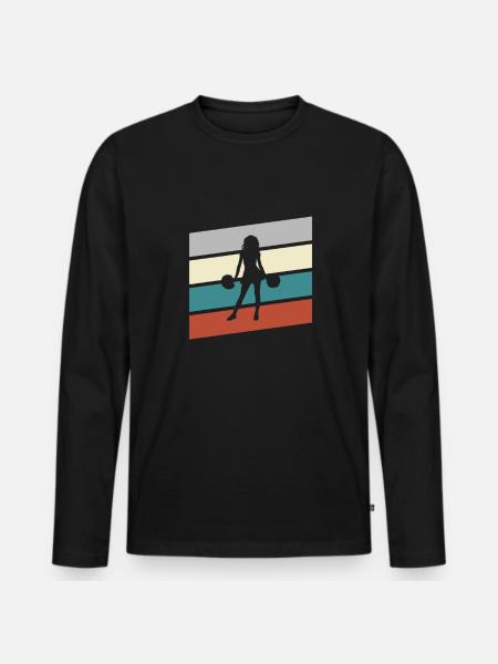 cheerleading rétro - T-shirt manches longues Premium bio Homme - noir