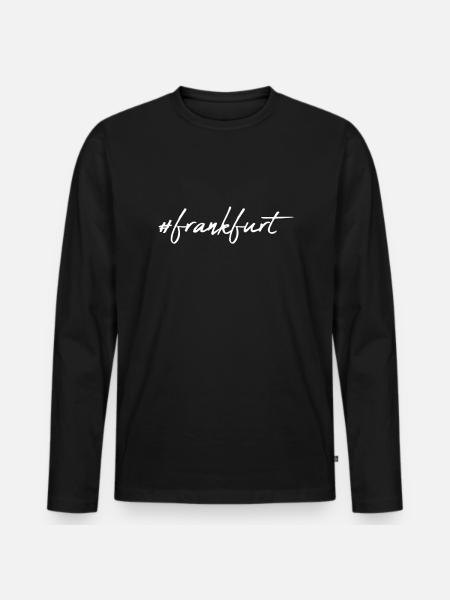 Frankfurt - Men's Premium Organic Long Sleeve Shirt - black