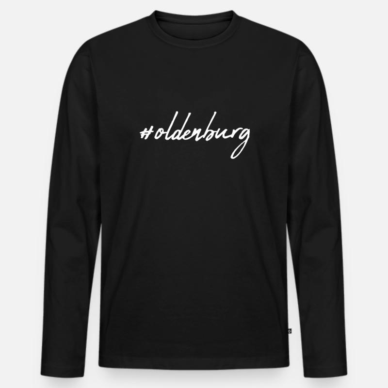 Oldenburg - Männer Premium Bio Langarmshirt - Schwarz