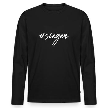 Siegen - Männer Premium Bio Langarmshirt - Schwarz - Vorne - Nico (187cm)
