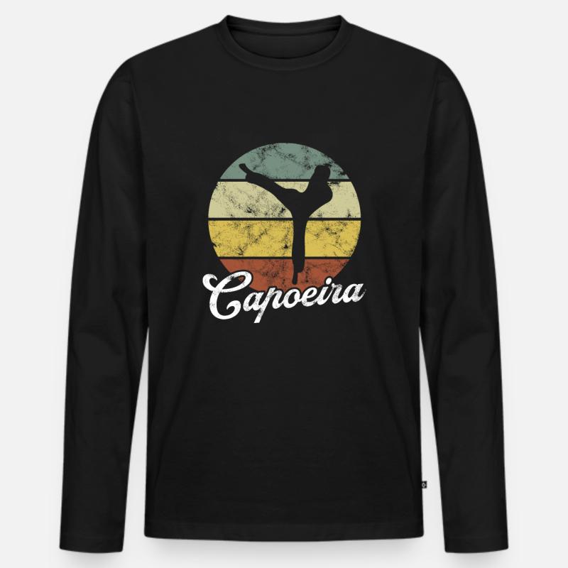 Capoeira - Männer Premium Bio Langarmshirt - Schwarz