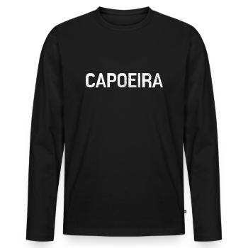 Capoeira - Men's Premium Organic Long Sleeve Shirt - black - Front - Nico (187cm)
