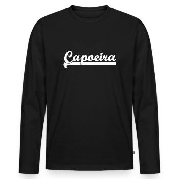 Capoeira - Men's Premium Organic Long Sleeve Shirt - black - Front - Nico (187cm)