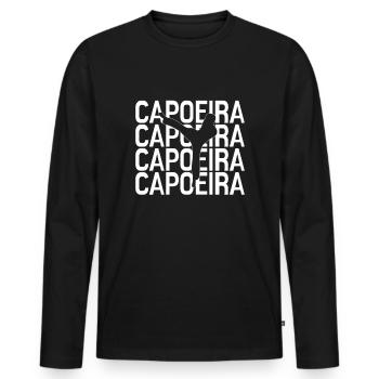 Capoeira - Men's Premium Organic Long Sleeve Shirt - black - Front - Nico (187cm)