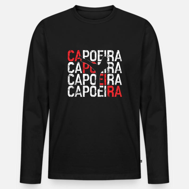 Capoeira - Männer Premium Bio Langarmshirt - Schwarz