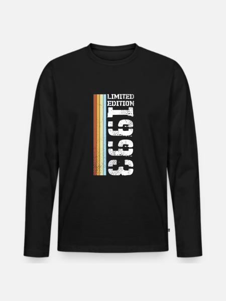 Limited Edition Retro 1993 - Men's Premium Organic Long Sleeve Shirt - black