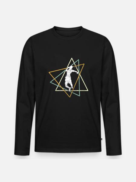 Badminton - Men's Premium Organic Long Sleeve Shirt - black