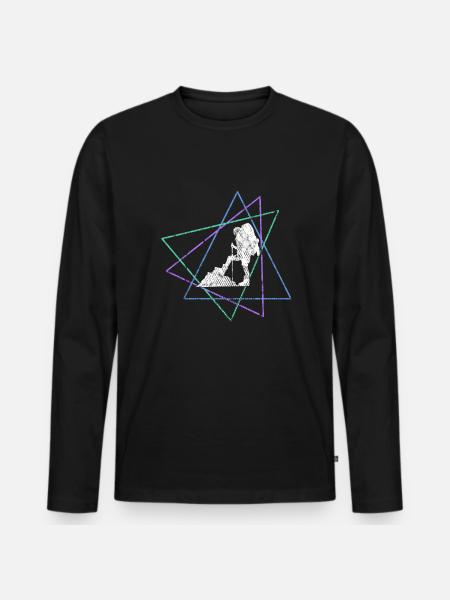 Mountaineering - Men's Premium Organic Long Sleeve Shirt - black