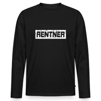 Rentner - Männer Premium Bio Langarmshirt - Schwarz - Vorne - Nico (187cm)