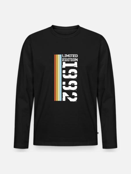 Limited Edition Retro 1992 - Men's Premium Organic Long Sleeve Shirt - black