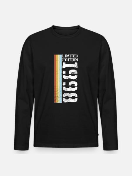 Edition Limitée Rétro 1998 - T-shirt manches longues Premium bio Homme - noir
