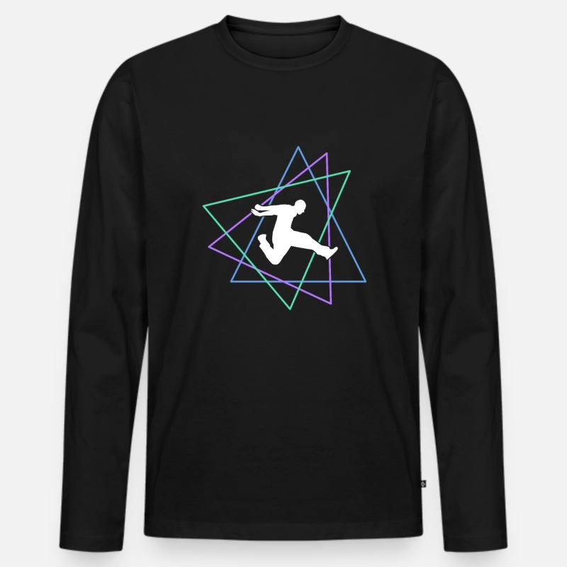 Parkour - Männer Premium Bio Langarmshirt - Schwarz