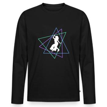 Sing - Men's Premium Organic Long Sleeve Shirt - black - Front - Nico (187cm)