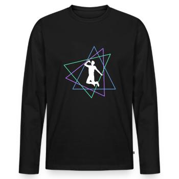 Sing - Men's Premium Organic Long Sleeve Shirt - black - Front - Nico (187cm)