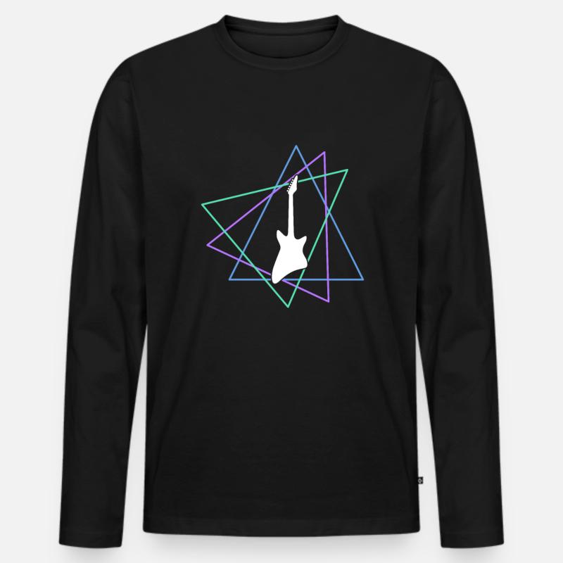 Rock - Männer Premium Bio Langarmshirt - Schwarz