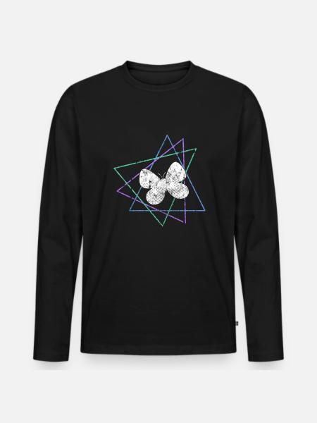 Papillon - T-shirt manches longues Premium bio Homme - noir