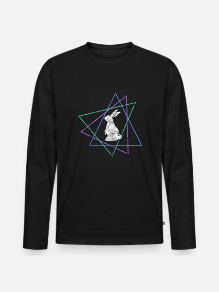 Hare - Men's Premium Organic Long Sleeve Shirt - black