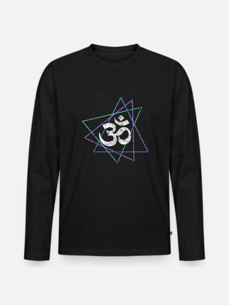 Méditation - T-shirt manches longues Premium bio Homme - noir