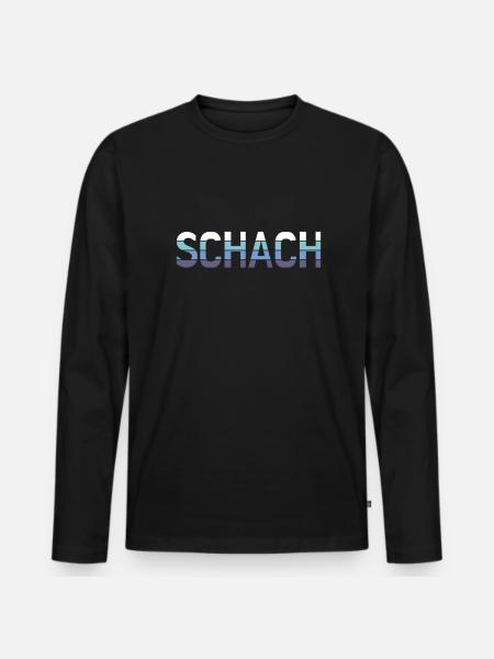 Schach - Männer Premium Bio Langarmshirt - Schwarz