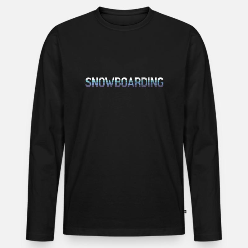 Snowboarding - Männer Premium Bio Langarmshirt - Schwarz